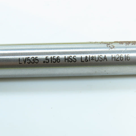 L & I .5156" Oversize 1/2" Chucking Reamer 6 Flute Lot of 4
