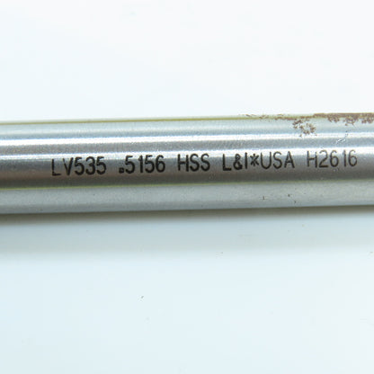 L & I .5156" Oversize 1/2" Chucking Reamer 6 Flute Lot of 4