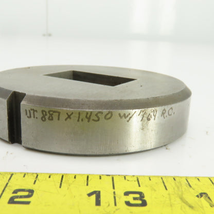 UT 0.887" x 1.450" W/1/64"RC Rectangular Hole Slug Relief CNC Turret Punch Die