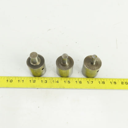 UP 0.484" UP 0.390" UP 0.625" Round Hole Punch CNC Turret Lot Of 3