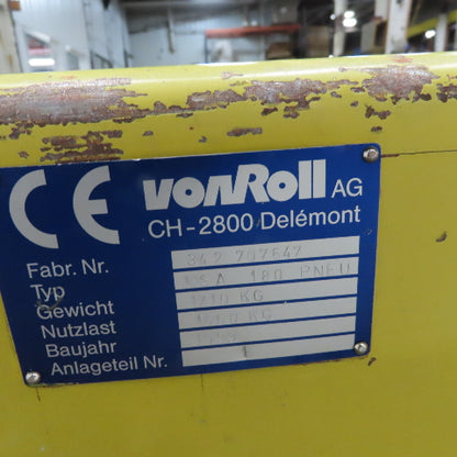 VonRoll PH30.50 DE Sub Floor Air Lift Power Roller 480V 3Ph 6" Lift 55FPM