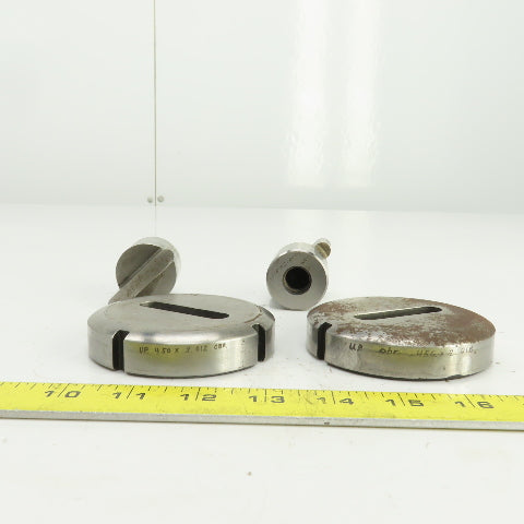 UP 0.450" x 2.012 Obround Holepunch & Die CNC Turret Lot Of 2 Sets