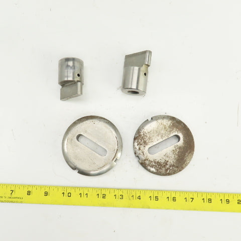 UP 0.450" x 2.012 Obround Holepunch & Die CNC Turret Lot Of 2 Sets