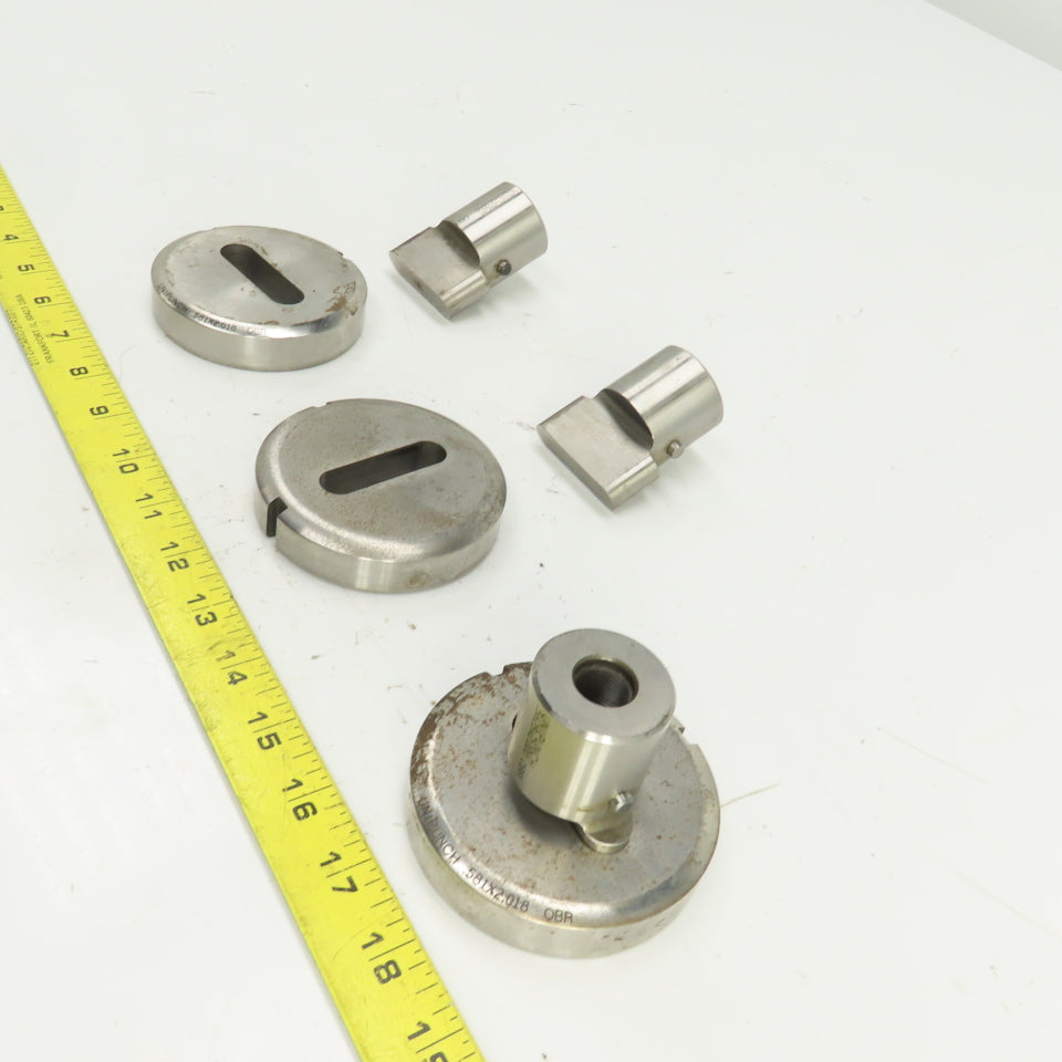 Unipunch UP 0.581" x 2.018" OBR Obround Holepunch & Die CNC Turret Lot Of 3 Sets