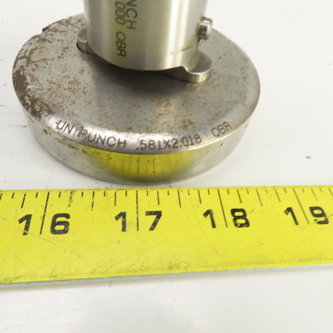 Unipunch UP 0.581" x 2.018" OBR Obround Holepunch & Die CNC Turret Lot Of 3 Sets
