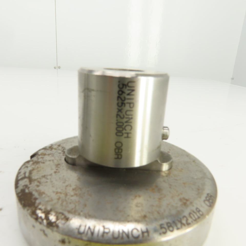 Unipunch UP 0.581" x 2.018" OBR Obround Holepunch & Die CNC Turret Lot Of 3 Sets