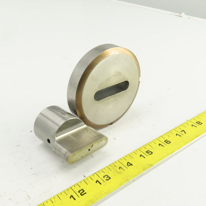 Unipunch 0.4375"x 1.875" OBR Obround Holepunch & Die 0.456" x 1.893 CNC Turret