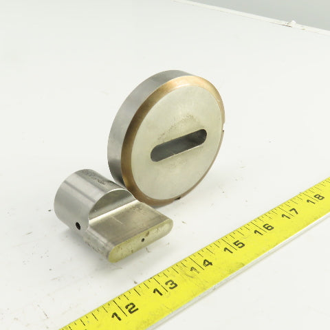 Unipunch 0.4375"x 1.875" OBR Obround Holepunch & Die 0.456" x 1.893 CNC Turret