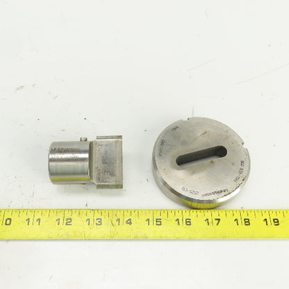 Unipunch 0.4375"x 1.875" OBR Obround Holepunch & Die 0.456" x 1.893 CNC Turret