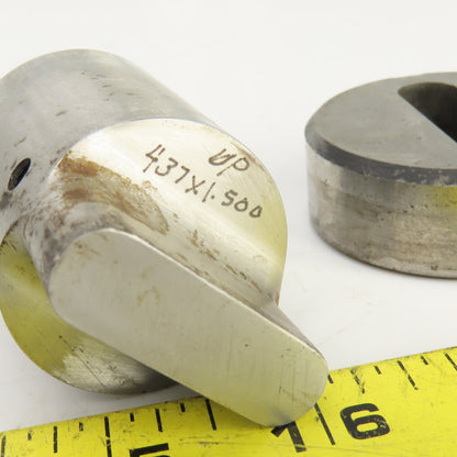 UP 0.437" x 1.500" OBR Obround Holepunch & Die 0.456" x 1.518" CNC Turret