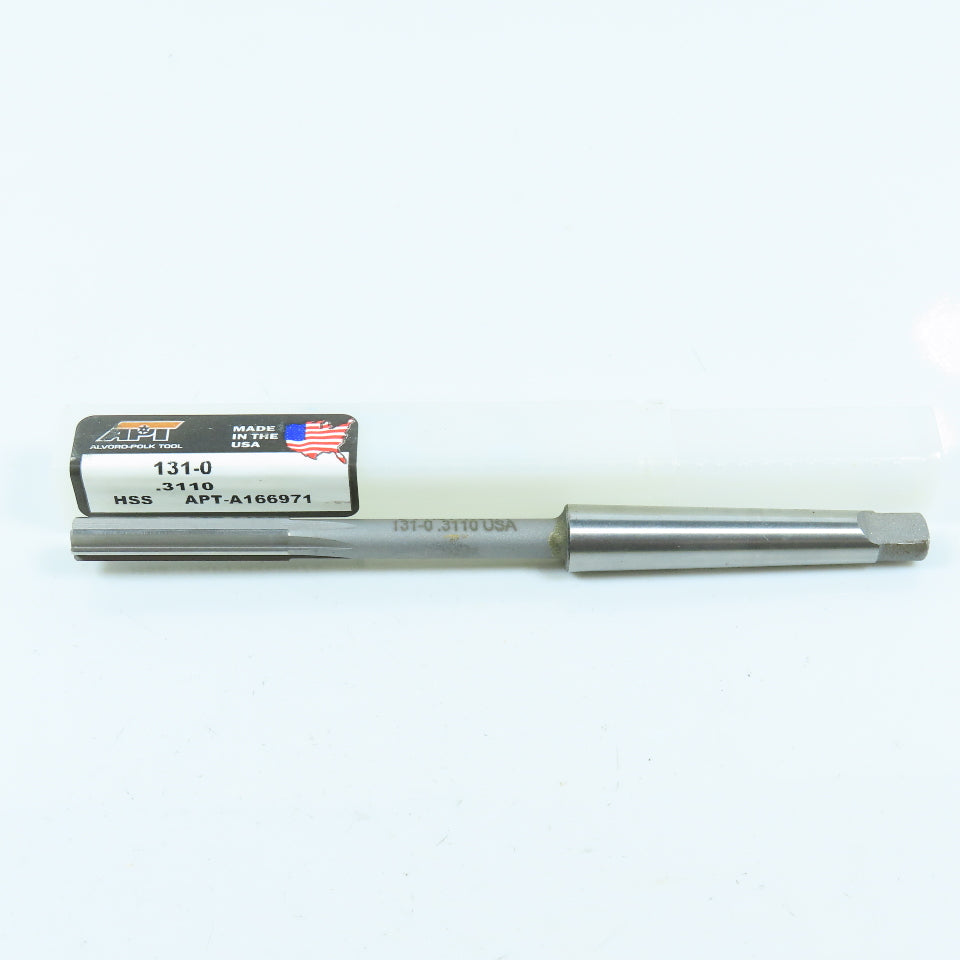 APT .3110" Chucking Reamer 6 Flute MT1 Morse Taper Shank 1-1/2" LOC 6" OAL