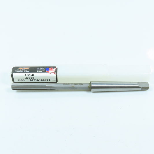 APT .3110" Chucking Reamer 6 Flute MT1 Morse Taper Shank 1-1/2" LOC 6" OAL