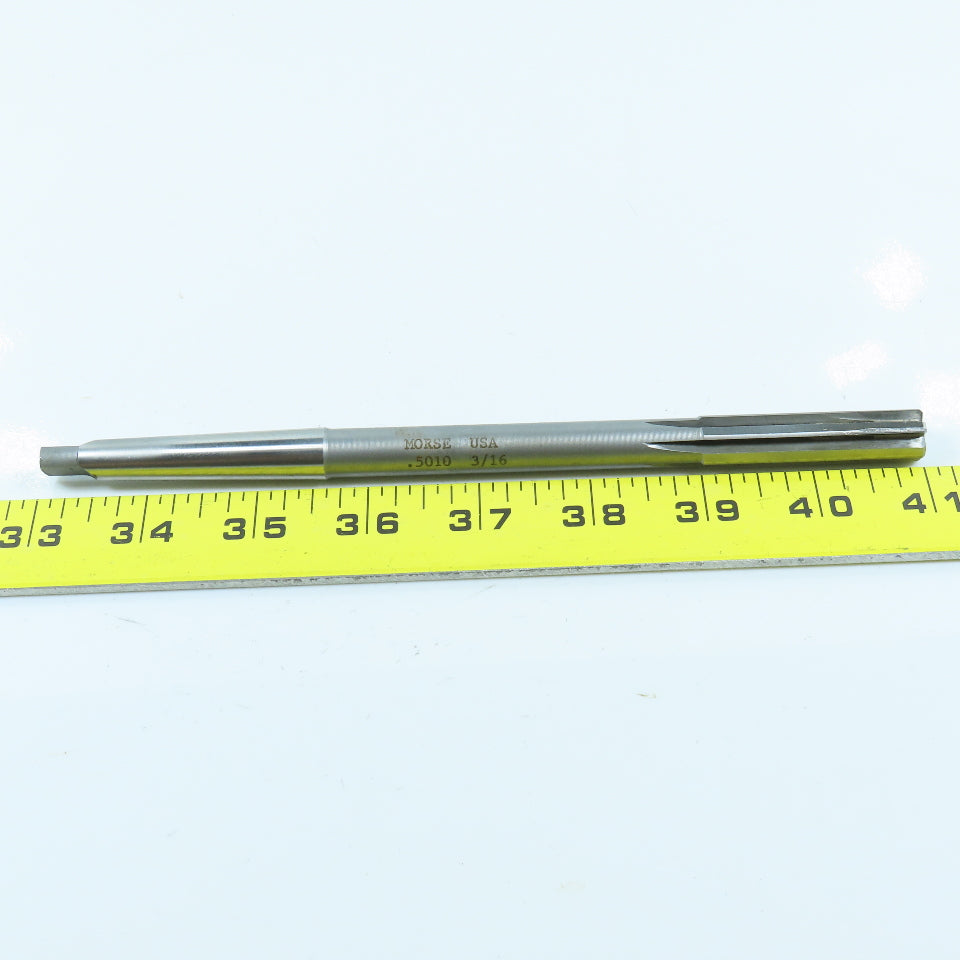 L & I .5010" Chucking Reamer 6 Flute MT1 Morse Taper Shank 2" LOC 8" OAL