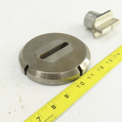 0.437" x 2.500" OBR Obround Crowned Holepunch & Die 0.456" x 2.518" CNC Turret