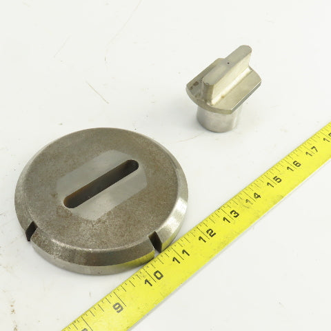 0.437" x 2.500" OBR Obround Crowned Holepunch & Die 0.456" x 2.518" CNC Turret