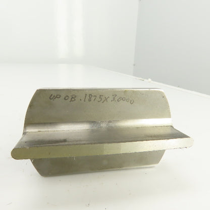 0.1875" x 3.000" OBR Obround Crowned Holepunch & Die 0.215" x 3.028" CNC Turret