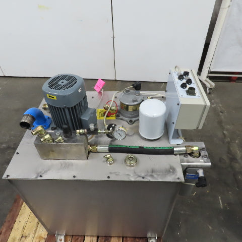 100 Gallon Stainless Steel Tank  Hydraulic Power Unit 4.8Hp 208-230/460V 3Ph