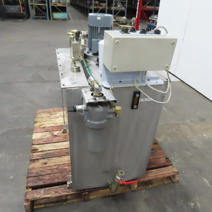 100 Gallon Stainless Steel Tank  Hydraulic Power Unit 4.8Hp 208-230/460V 3Ph