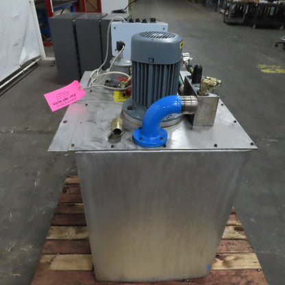 100 Gallon Stainless Steel Tank  Hydraulic Power Unit 4.8Hp 208-230/460V 3Ph