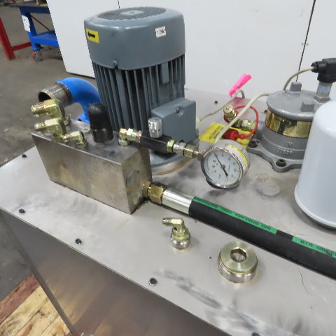 100 Gallon Stainless Steel Tank  Hydraulic Power Unit 4.8Hp 208-230/460V 3Ph