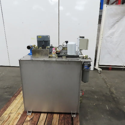 100 Gallon Stainless Steel Tank  Hydraulic Power Unit 4.8Hp 208-230/460V 3Ph
