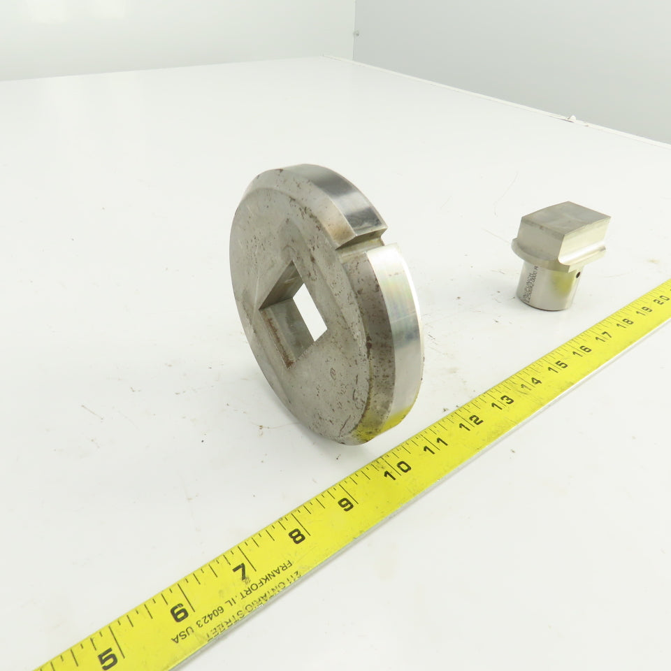 Unipunch 1.250" x 2.000" Crowned Rectangular Holepunch & Die 1.262" x 2.012"