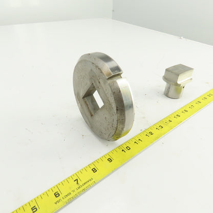 Unipunch 1.250" x 2.000" Crowned Rectangular Holepunch & Die 1.262" x 2.012"