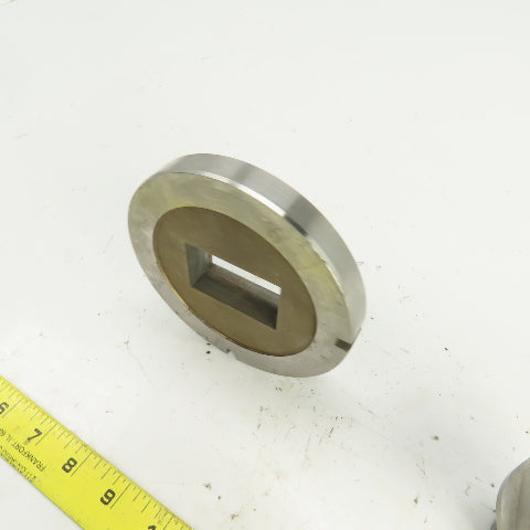 Unipunch 1.250" x 2.000" Crowned Rectangular Holepunch & Die 1.262" x 2.012"