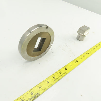 Unipunch 1.250" x 2.000" Crowned Rectangular Holepunch & Die 1.262" x 2.012"