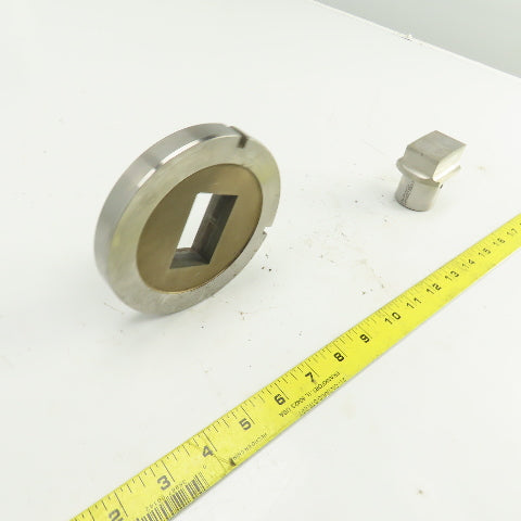 Unipunch 1.250" x 2.000" Crowned Rectangular Holepunch & Die 1.262" x 2.012"