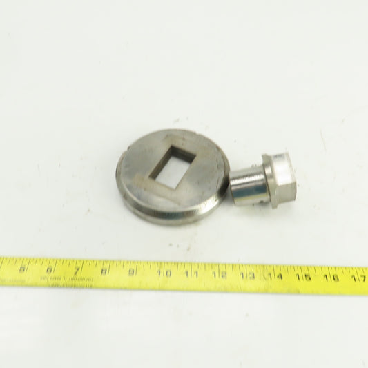 Unipunch 1.250" x 2.000" Crowned Rectangular Holepunch & Die 1.262" x 2.012"
