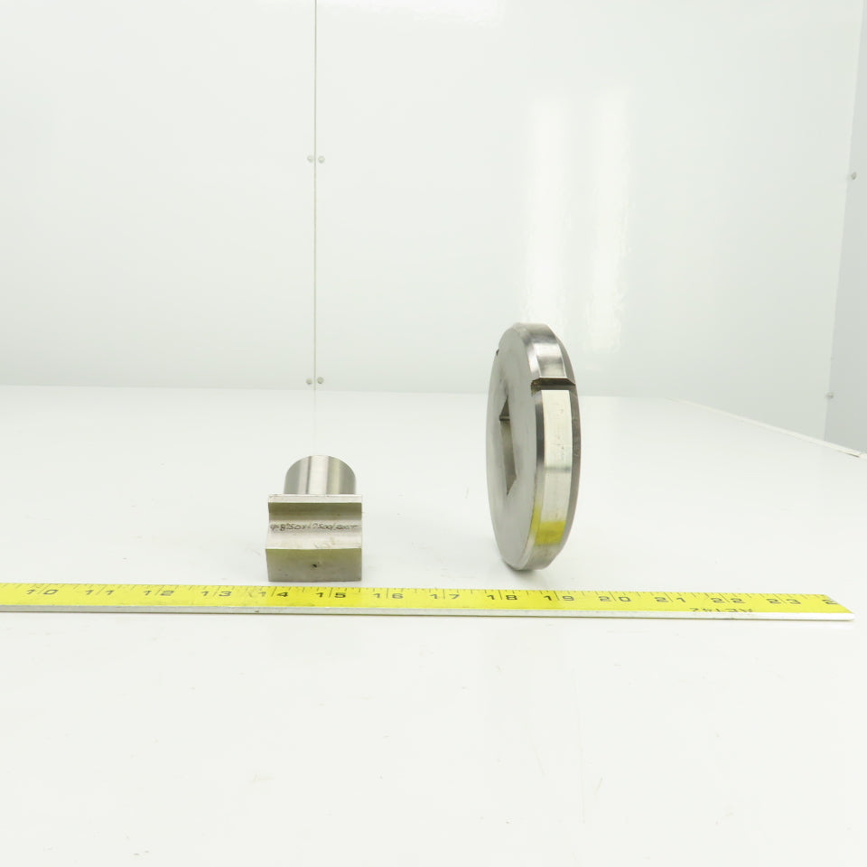 UP 0.8750" x 1.750" Crowned Rectangular Holepunch & Die 0.887" x 1.762"