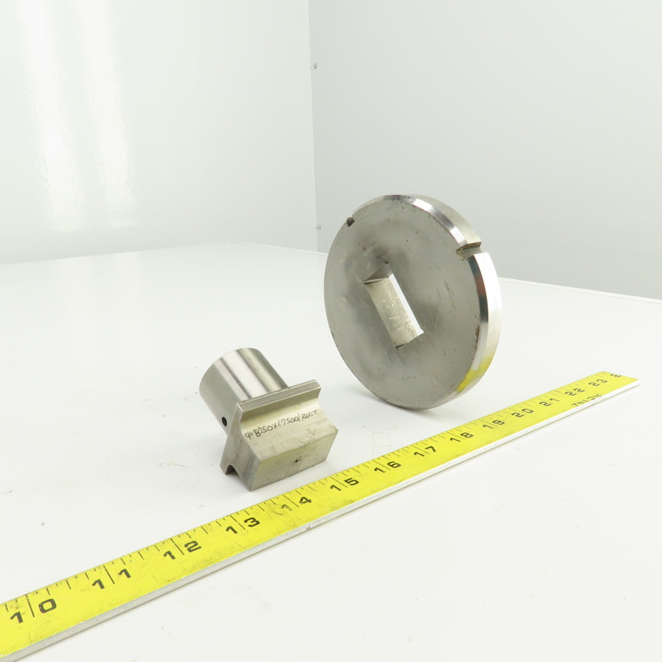 UP 0.8750" x 1.750" Crowned Rectangular Holepunch & Die 0.887" x 1.762"