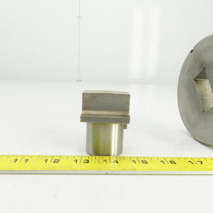 UP 0.8750" x 1.750" Crowned Rectangular Holepunch & Die 0.887" x 1.762"