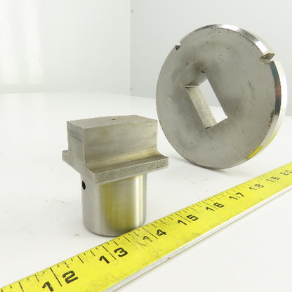 UP 0.8750" x 1.750" Crowned Rectangular Holepunch & Die 0.887" x 1.762"