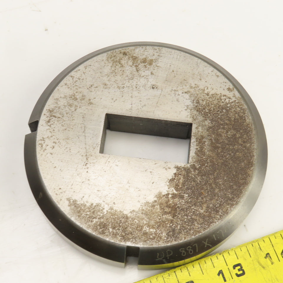 UP 0.8750" x 1.750" Crowned Rectangular Holepunch & Die 0.887" x 1.762"