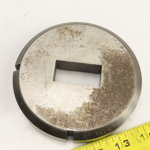 UP 0.8750" x 1.750" Crowned Rectangular Holepunch & Die 0.887" x 1.762"