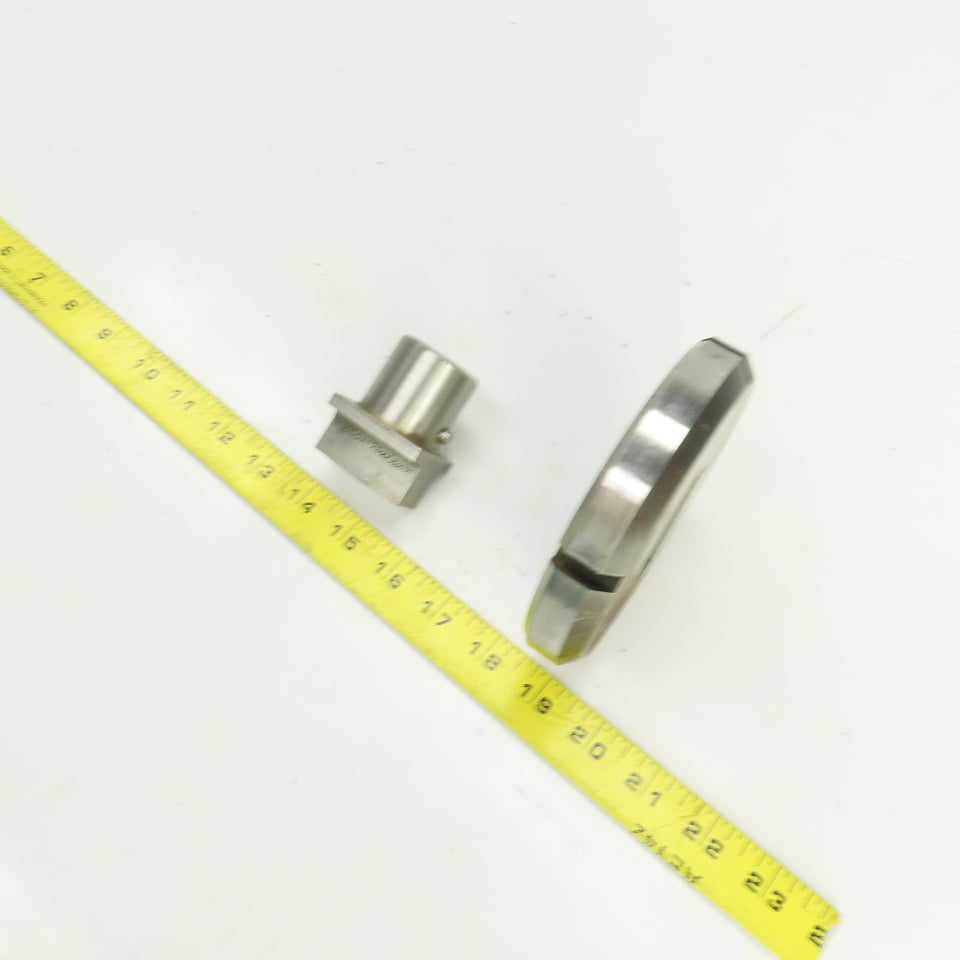 UP 0.8750" x 1.750" Crowned Rectangular Holepunch & Die 0.887" x 1.762"