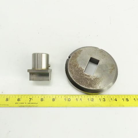 UP 0.8750" x 1.750" Crowned Rectangular Holepunch & Die 0.887" x 1.762"