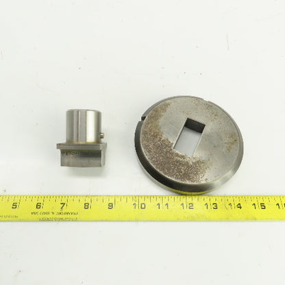 UP 0.8750" x 1.750" Crowned Rectangular Holepunch & Die 0.887" x 1.762"
