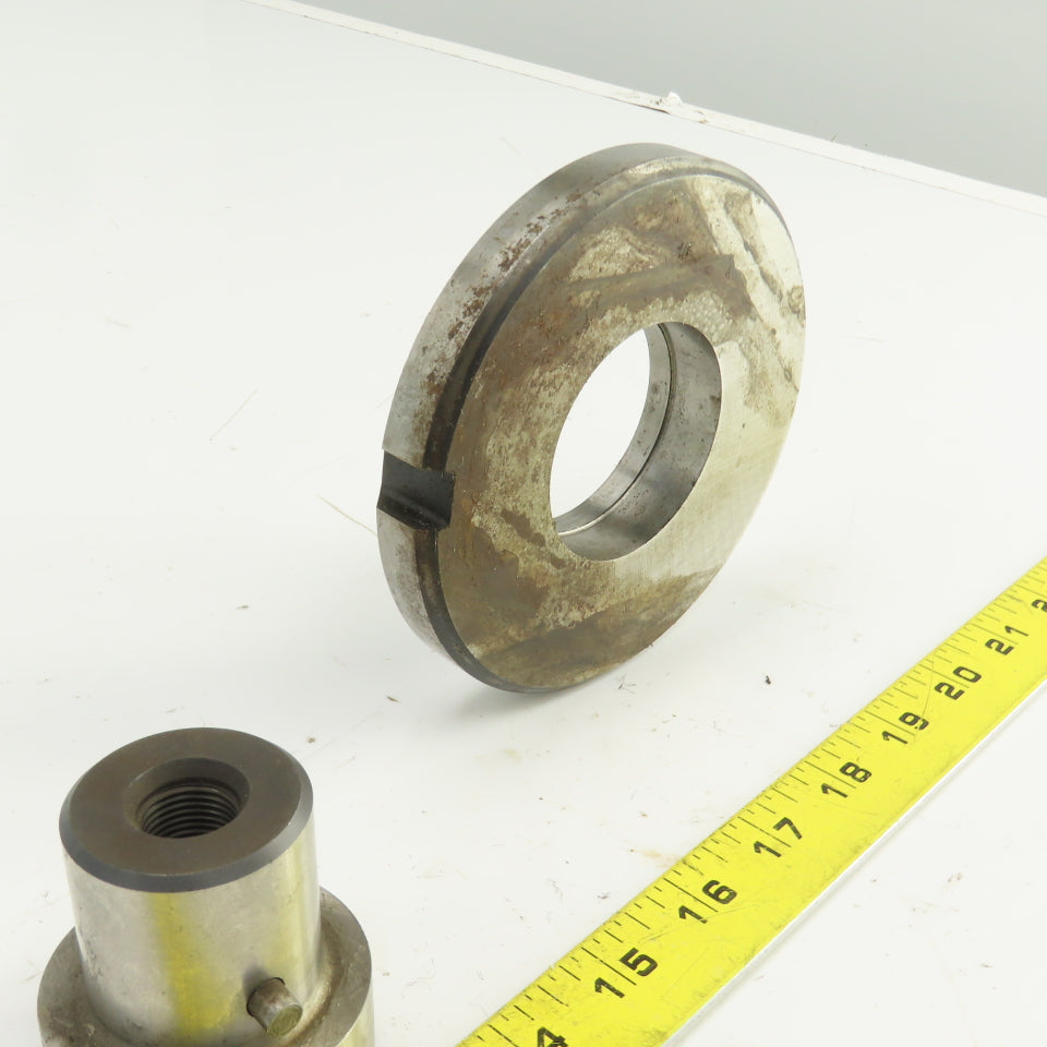 UP 2.1250" Crowned Round Holepunch & Die 2.143" CNC Turret 4.940" OD Slug Free