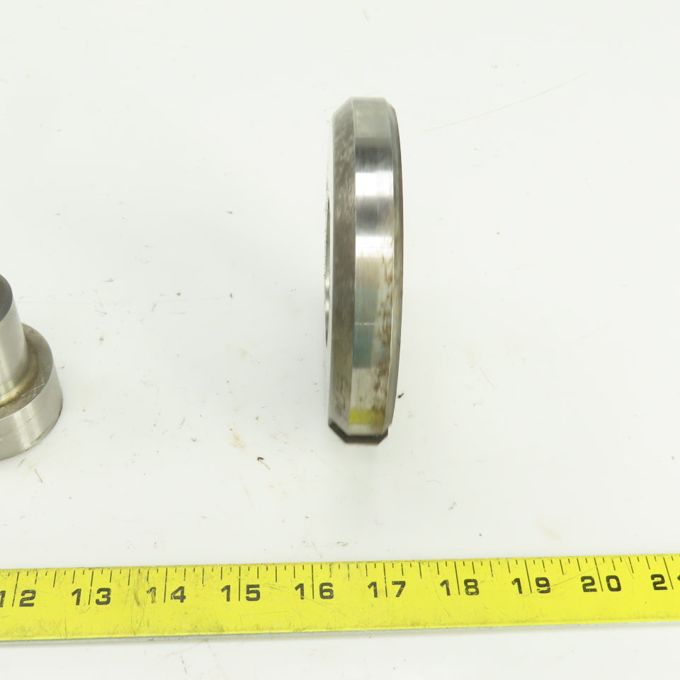 UP 2.1250" Crowned Round Holepunch & Die 2.143" CNC Turret 4.940" OD Slug Free