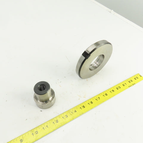 UP 2.1250" Round Crowned Holepunch & Die 2.143" CNC Turret 4.940" OD Slug Free