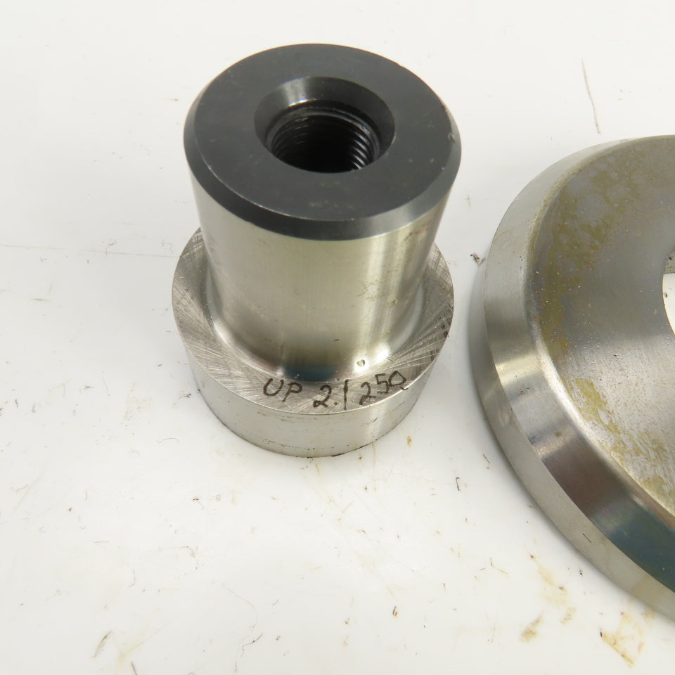 UP 2.1250" Round Crowned Holepunch & Die 2.143" CNC Turret 4.940" OD Slug Free