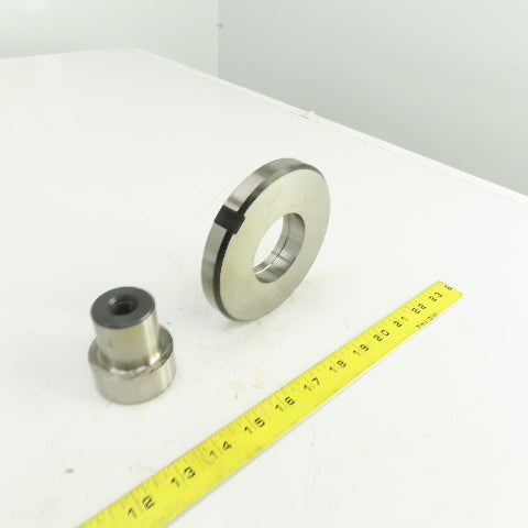 UP 2.1250" Round Crowned Holepunch & Die 2.143" CNC Turret 4.940" OD Slug Free