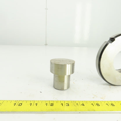 UP 2.1250" Round Crowned Holepunch & Die 2.143" CNC Turret 4.940" OD Slug Free