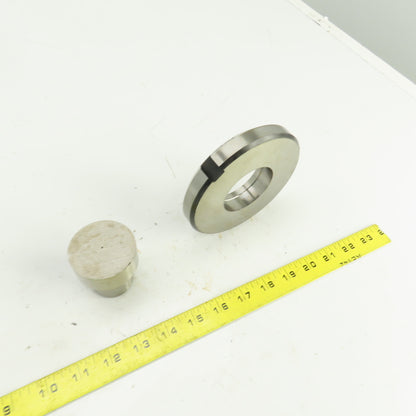UP 2.1250" Round Crowned Holepunch & Die 2.143" CNC Turret 4.940" OD Slug Free