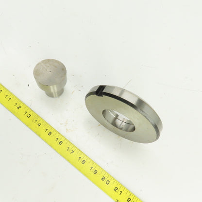 UP 2.1250" Round Crowned Holepunch & Die 2.143" CNC Turret 4.940" OD Slug Free