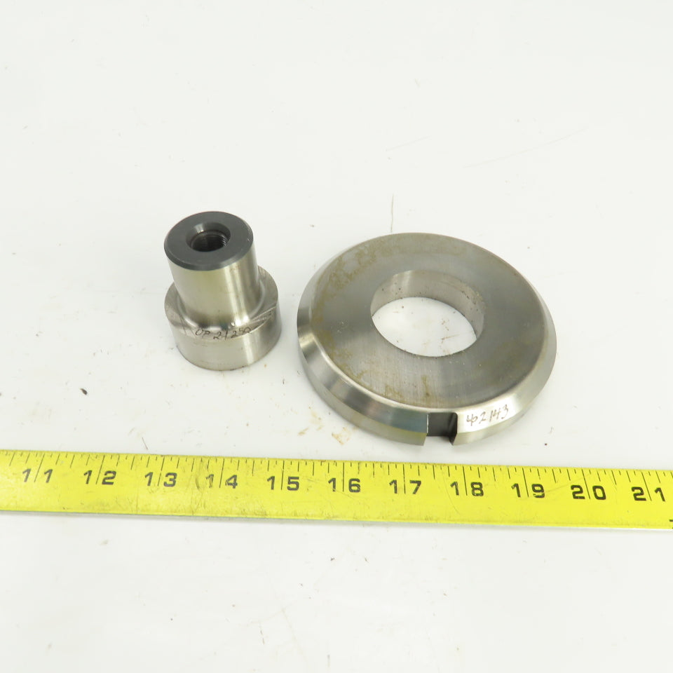 UP 2.1250" Round Crowned Holepunch & Die 2.143" CNC Turret 4.940" OD Slug Free