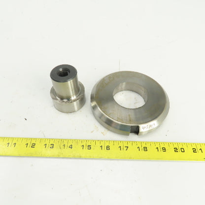 UP 2.1250" Round Crowned Holepunch & Die 2.143" CNC Turret 4.940" OD Slug Free